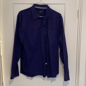 Royal Blue Armani Exchange Dress shirt